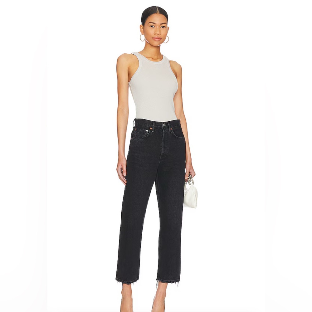 Agolde 90's Crop Jeans in Tar